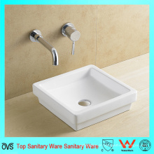 Ceramic Top Square Wash Basin Sem Faucet Hole